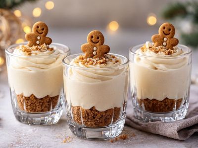 Ατομικά gingerbread cheesecakes χωρίς ψήσιμο: Το πιο γρήγορο χριστουγεννιάτικο γλυκάκι