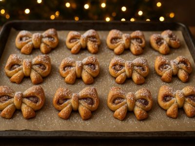 Μεταμορφώστε τα cinnamon rolls σε γιορτινά φιογκάκια για τα παιδιά σας