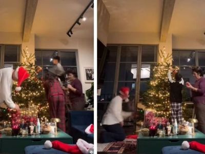 Σε γιορτινό mood ο Γιάννης Στάνκογλου-Στόλισε με τα παιδιά μου φυσικό χριστουγεννιάτικο δέντρο (vid)