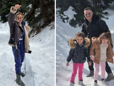 Βασιλική Μιλλούση – Λευτέρης Πετρούνιας: Η οικογενειακή εκδρομή στα χιόνια με τις κόρες τους