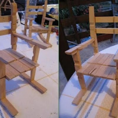 Φτιάξτε ξύλινα καρεκλάκια από μπανταλάκια