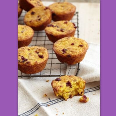 Muffins από πορτοκάλι και cranberry