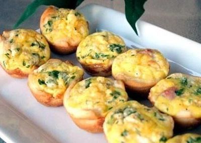 Μίνι quiche με τυρί και ζαμπόν