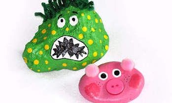 Ζωγραφίστε πέτρες για να διακοσμήσετε το δωμάτιο των παιδιών σας