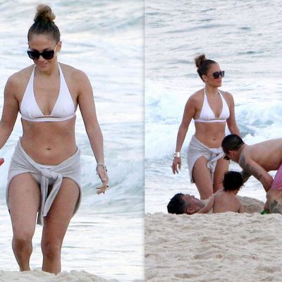 Η Jennifer Lopez και τα παιδιά της "θάβουν" τους bodyguards στην παραλία!