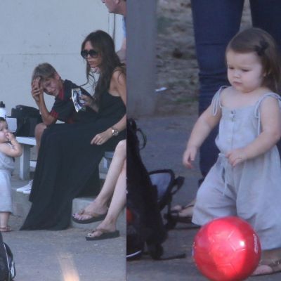 Victoria Beckham: Παρακολουθώντας την Harper να παίζει μπάλα