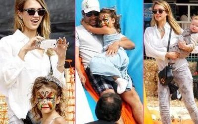 Jessica Alba: Οικογενειακές στιγμές στο φυτώριο κολοκύθας