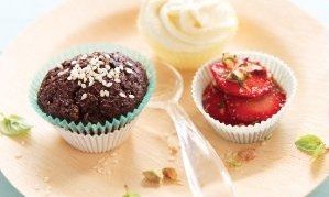 Cupcakes με σοκολάτα και σουσάμι