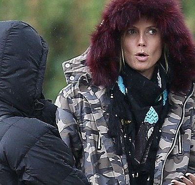Heidi Klum: Ούτε το κρύο, ούτε η βροχή δεν τη σταμάτησαν από το να δει τον αγώνα του γιου της!