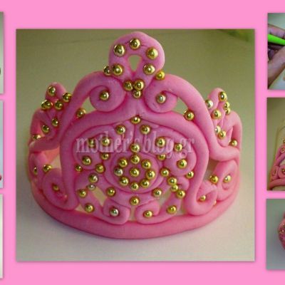 My cakes - My Hobby: Φτιάχνουμε την πιο γλυκιά τιάρα για τη τούρτα της μικρής μας πριγκίπισσας!