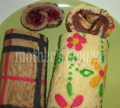 Μy cakes - My hobby: Ενα ρολό κέικ αλλιώτικο από τ' άλλα!