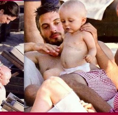 Καρβέλα-Πανουργιάς: Τρυφερές στιγμές με τον γιο τους στην θάλασσα