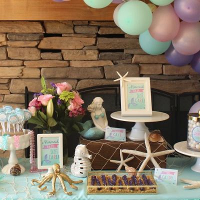 Παιδικό πάρτι με θέμα τις γοργόνες για κορίτσια που λατρεύουν το καλοκαίρι