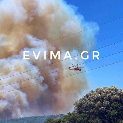 Εύβοια: Εκτός ελέγχου η φωτιά - Σε επιφυλακή για εκκένωση κάτοικοι οικισμού