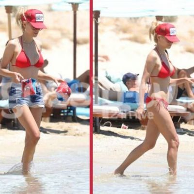 Δούκισσα Νομικού: Στη Μύκονο με κόκκινο μπικίνι και μπρατσάκια Spiderman!