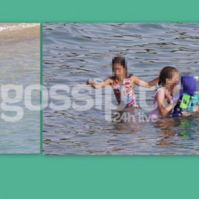 Χρουσαλά - Πατίτσας: Τα παιχνίδια με τα παιδιά τους στη θάλασσα! (Photos)