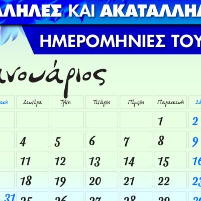 Ιανουάριος 2021: Αυτές είναι οι κατάλληλες και οι ακατάλληλες ημερομηνίες του μήνα