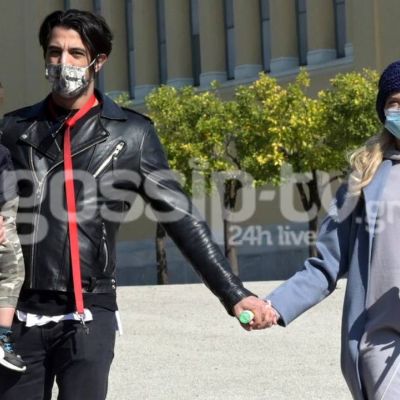 Αναστασιάδης-Θεωνά: Σπάνια οικογενειακή βόλτα με τον γιο τους στο Ζάππειο!