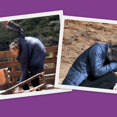 Η Φάρμα: Έπεσε και... τσακίστηκε η Κάτια Δέδε όσο έκοβε ξύλα! Καρέ καρέ το ατύχημα!