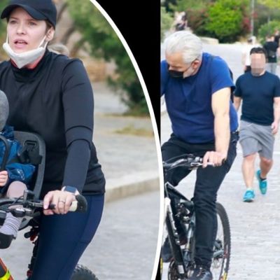 Χριστόπουλος - Μπραντ: Μια υπέροχη οικογένεια! Ποδηλατάδα με τον μονάκριβο γιο τους