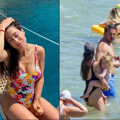 Πετρουτσέλι - Γούτος: Μαθαίνοντας κολύμπι στην κόρη τους (photos)