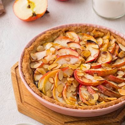 Μηλόπιτα με βρόμη χωρίς ζάχαρη και αυγά