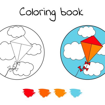 Χρωμοσελίδες για παιδιά: Ζωγραφίζουμε χαρταετούς (εικόνες)