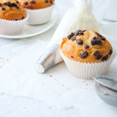 Cupcakes βανίλιας με δάκρυα σοκολάτας