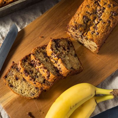 Πανεύκολο κέικ μπανάνας με σταγόνες σοκολάτας