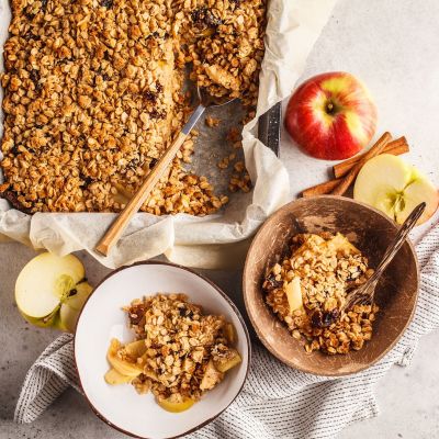 Φθινοπωρινό apple crumble που μπορούν να φτιάξουν τα παιδιά
