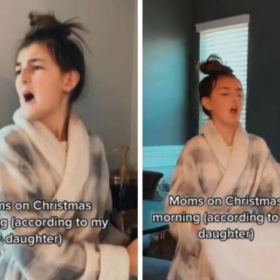 Αυτή η πιτσιρίκα μιμείται τη μαμά της το πρωί των Χριστουγέννων και γίνεται viral