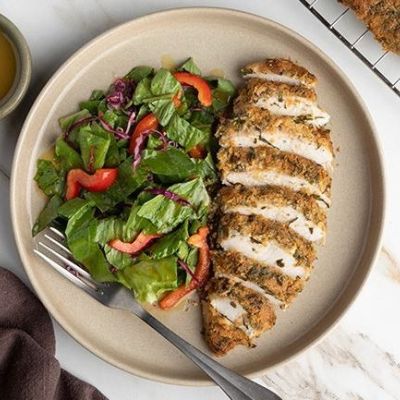 Εύκολο κοτόπουλο με κρούστα μυρωδικών