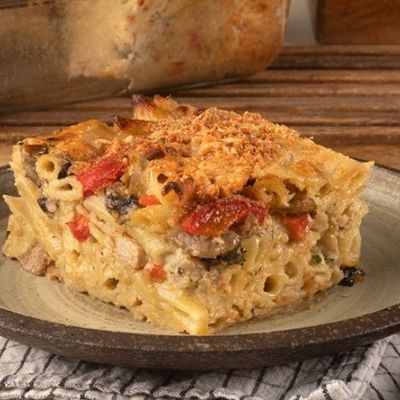 Σουφλέ με κοτόπουλο και πένες - Απλά, μοναδικό