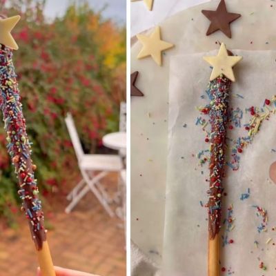 Φτιάξτε «μαγικά» φαγώσιμα ραβδιά από λιωμένη σοκολάτα και κριτσίνια