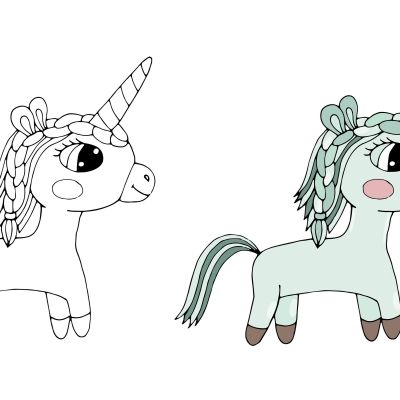 Χρωμοσελίδες με μονόκερους για παιδιά - Δωρεάν εκτύπωση