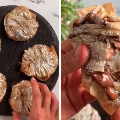 Το πιο εύκολο τσαλακωτό πιτάκι με πραλίνα φουντουκιού