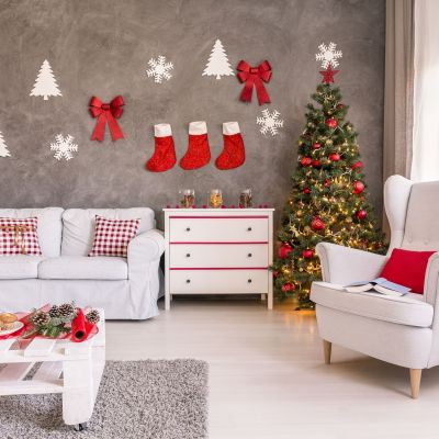 Χριστουγεννιάτικη διακόσμηση σαλονιού: Ιδέες κλασικές, μίνιμαλ, μοντέρνες