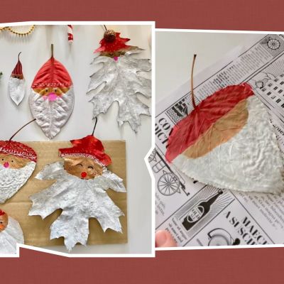 Χριστουγεννιάτικη κατασκευή: Φτιάξτε Άγιους Βασίληδες με ξερά φύλλα