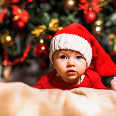 DIY σκηνικό για την 1η χριστουγεννιάτικη φωτογράφηση του νεογέννητου μωρού σας