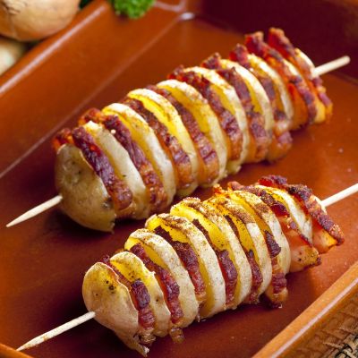 Σουβλάκια πατάτας στη φριτέζα αέρος