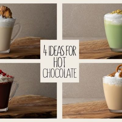 4 ιδέες για ζεστή σοκολάτα από τον Άκη - Λευκή, red velvet, με γεύση φιστικιού Αιγίνης & καραμέλα