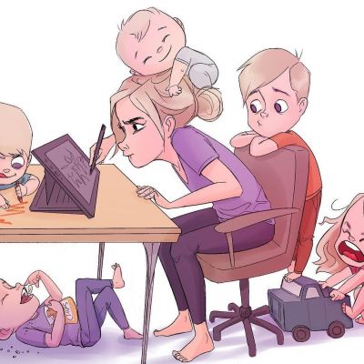 10 σκίτσα με καθημερινές στιγμές της μητρότητας που όλες οι μαμάδες θα αναγνωρίσουν