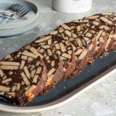 Νηστίσιμος κορμός σοκολάτας (μωσαϊκό) - Πώς θα τον φτιάξετε βήμα - βήμα