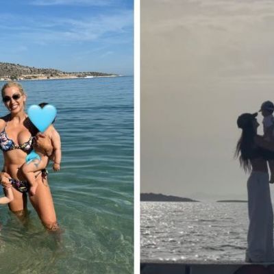 Τα παιδιά της Σπυροπούλου και της Φουρέιρα απολαμβάνουν δροσερές βουτιές σε θάλασσα και πισίνα
