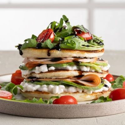 Αλμυρά pancakes από ασπράδια και τυρί cottage