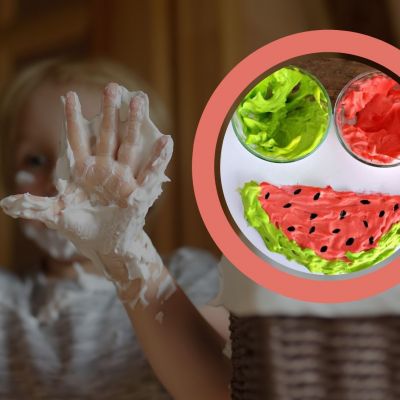 Αφράτη μπογιά με αφρό ξυρίσματος – Καρπουζάκι για τις ζεστές μέρες στο σπίτι!