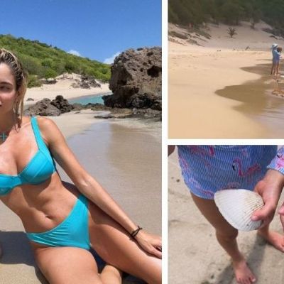 Δούκισσα Νομικού: Με τα παιδιά της σε ερημική παραλία -Τα παιχνίδια στην άμμο και η συλλογή κοχυλιών