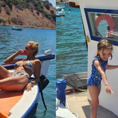 Full time mom: Η Βασιλική Μιλλούση απολαμβάνει τις διακοπές με τις κόρες της στην θάλασσα