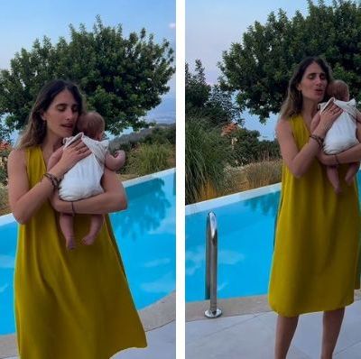 «Αγγελική φωνή»: Η Παυλίνα Βουλγαράκη συγκινεί νανουρίζοντας το μωρό της (βίντεο)