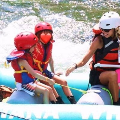 Η Δούκισσα Νομικού έκανε rafting πρώτη φορά με τα παιδιά της στην Αμερική